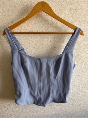 Abercrombie & Fitch Women's blue Square-Neck corset top